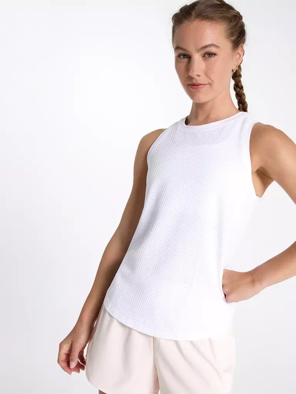 CALIA Women’s Renew Arches Mesh Tank - White